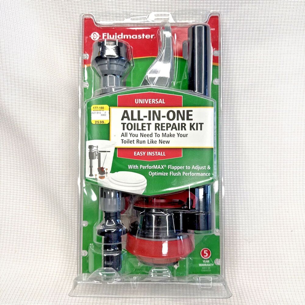 Fluidmaster Universal All-in-One Toilet Repair Kit Easy Instal 400AKR Sealed NIB